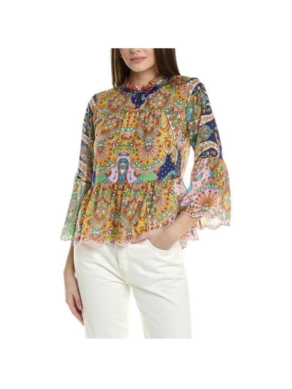NWT Johnny Was Braemar Lya Silk Blouse size Small
